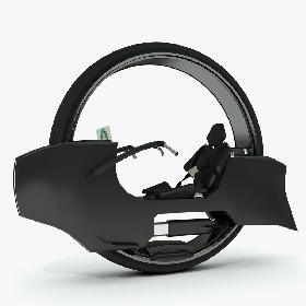 Wheel Motorcycle Sci-Fi Concept 3D model
